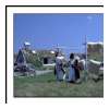 Village women bringing pelts to be dried